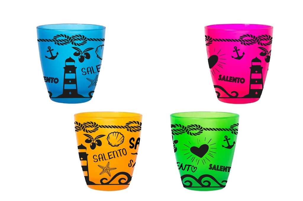 BICCHIERINO VETRO SALENTO 4 COL ASS 