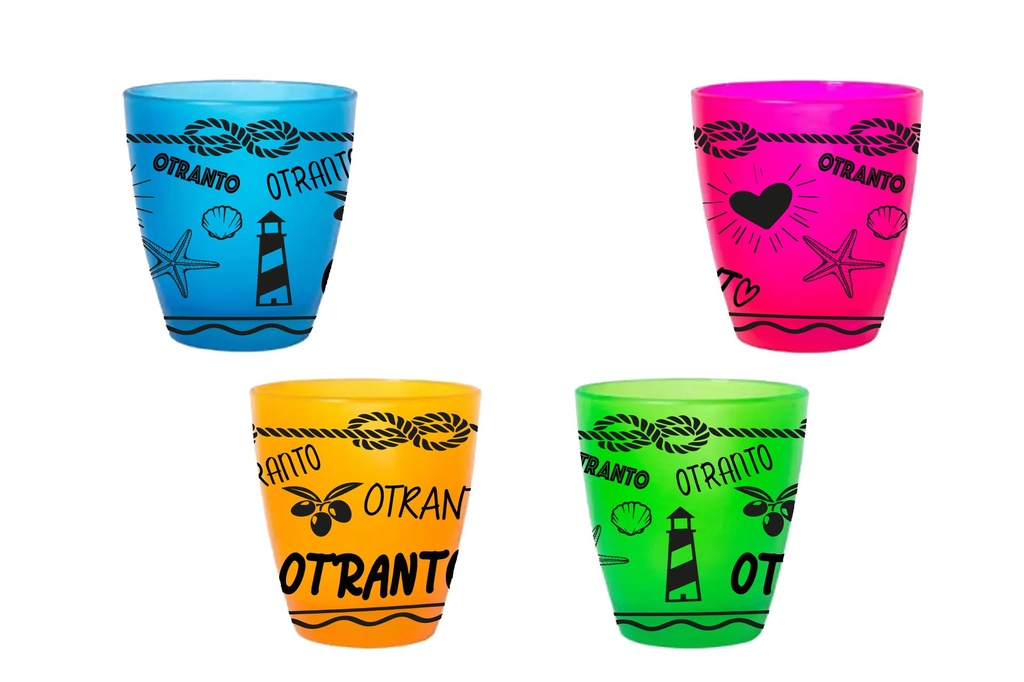BICCHIERINO VETRO OTRANTO 4 COL ASS 