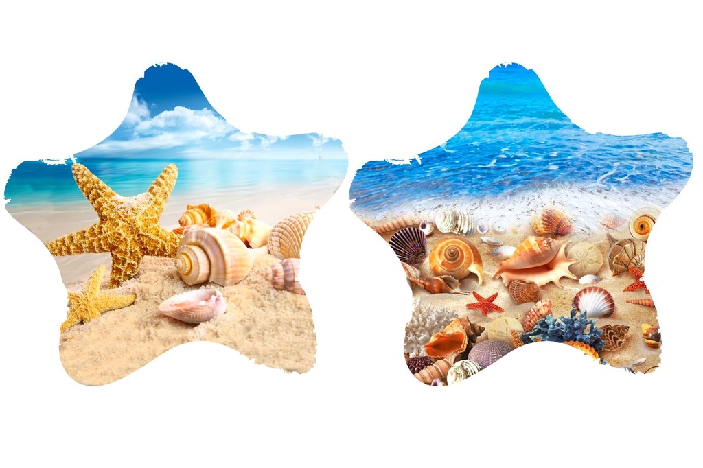 PIATTO VETRO STELLA CONCHIGLIE 