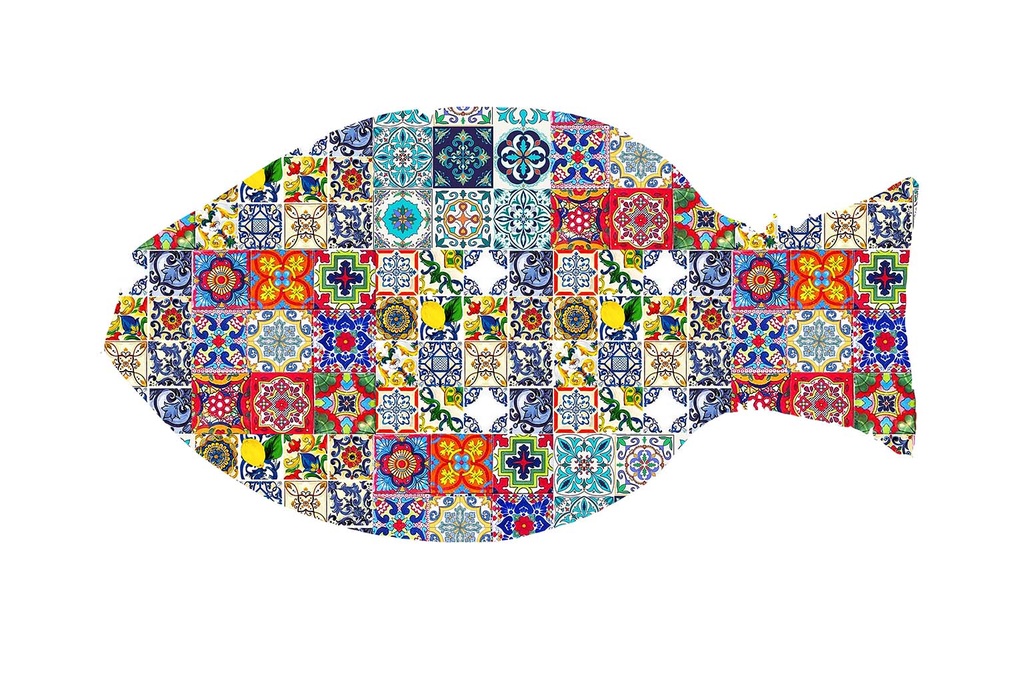 PIATTO VETRO PESCE MAOILICHE 11.7*21*4.5 CM 