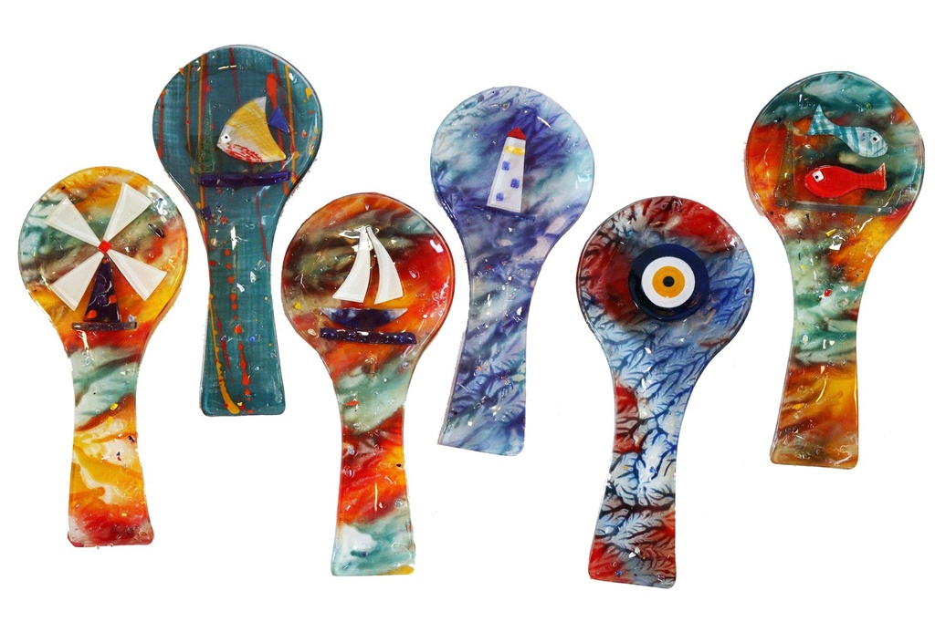 POGGIAMESTOLO VETRO 25*11 CM COL E SOGG ASS 