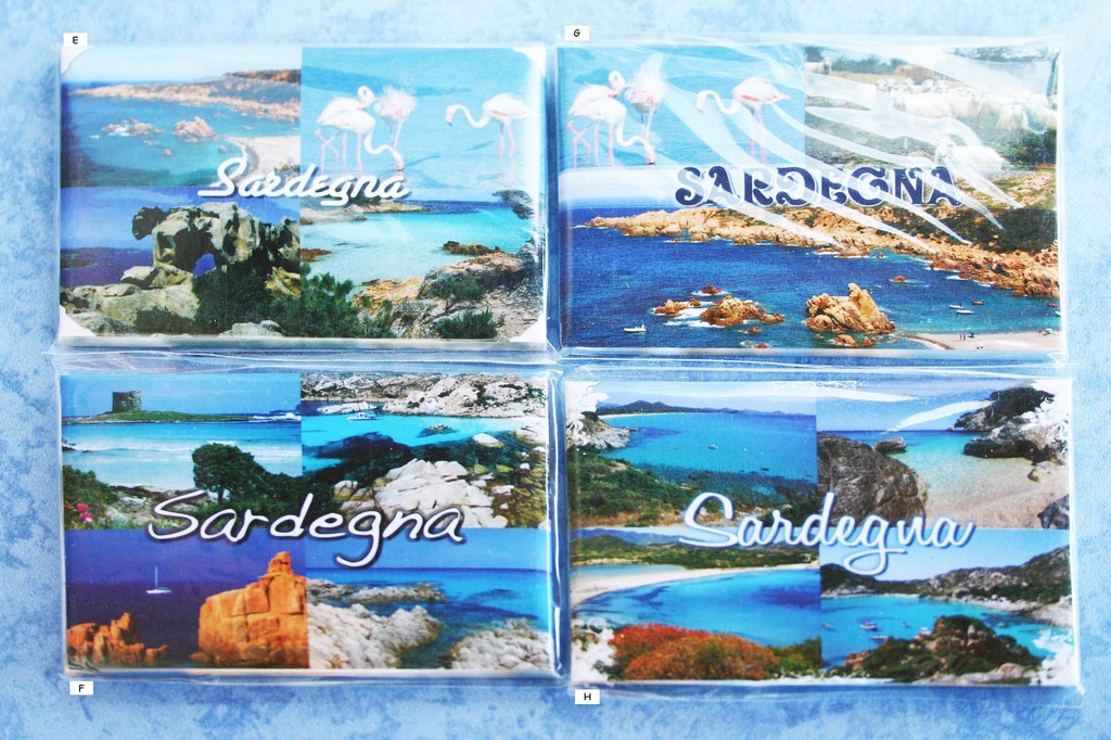 CARTOLINA MAGNETE SARDEGNA 4 VEDUTE ORSO 