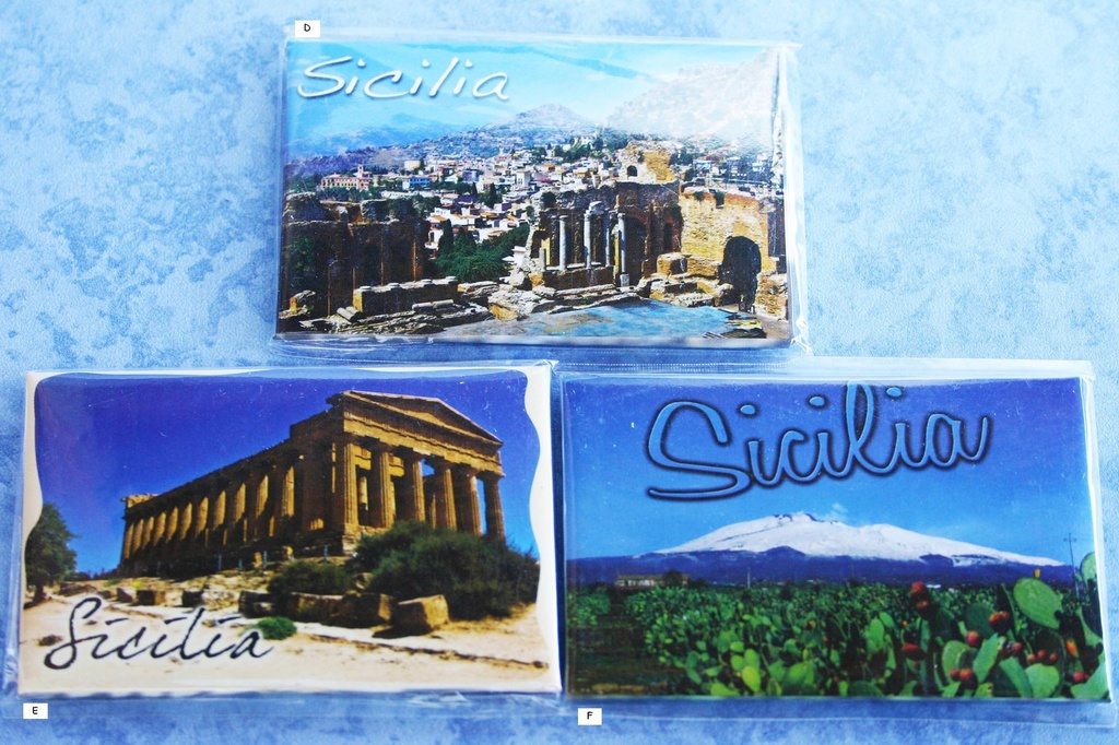 CARTOLINA MAGNETE SICILIA TEMPIO 