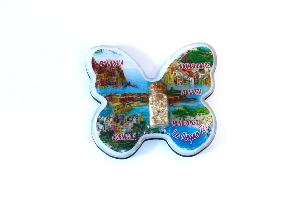 MAGNETE RESINA EPOXY FARFALLA 5 TERRE 