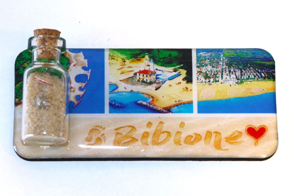 MAGNETE RESINA EPOXY RETT BIBIONE COLLAGE SABBIA 