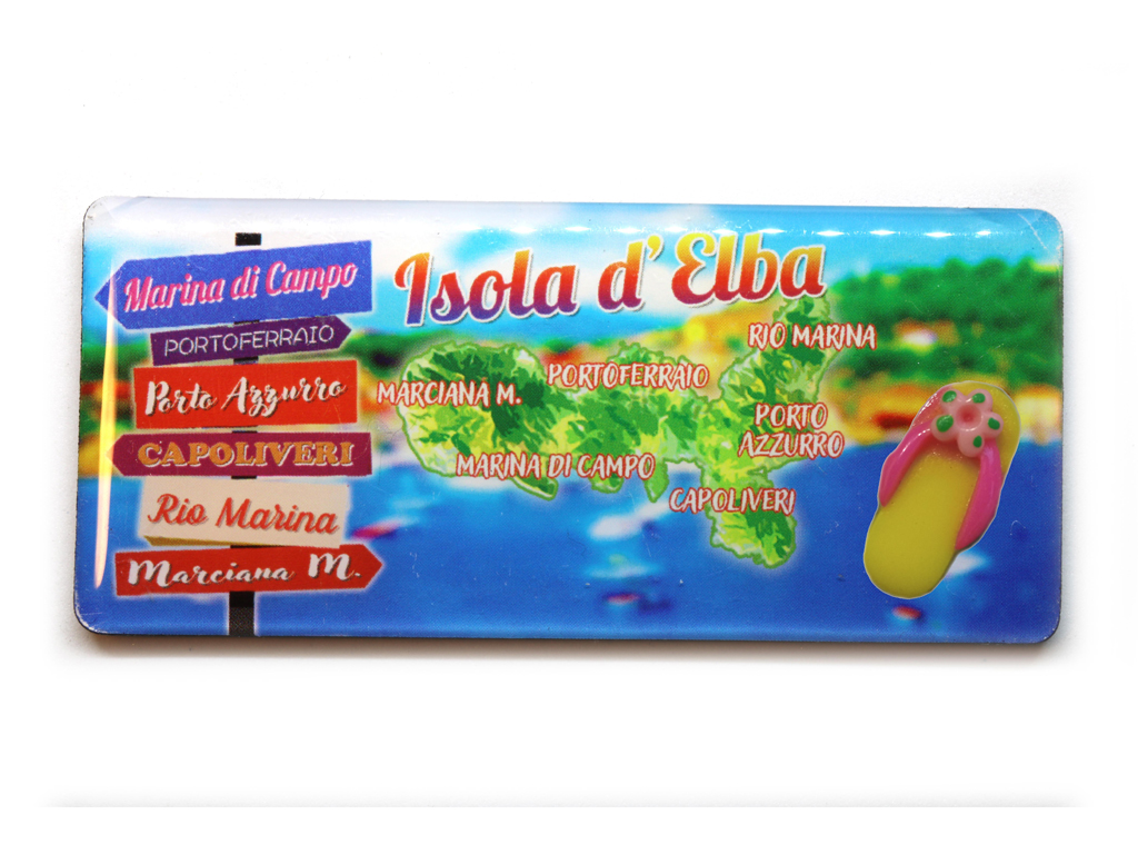 MAGNETE EPOXY RETT IS. D'ELBA CIABATTINA+SEGNALI 