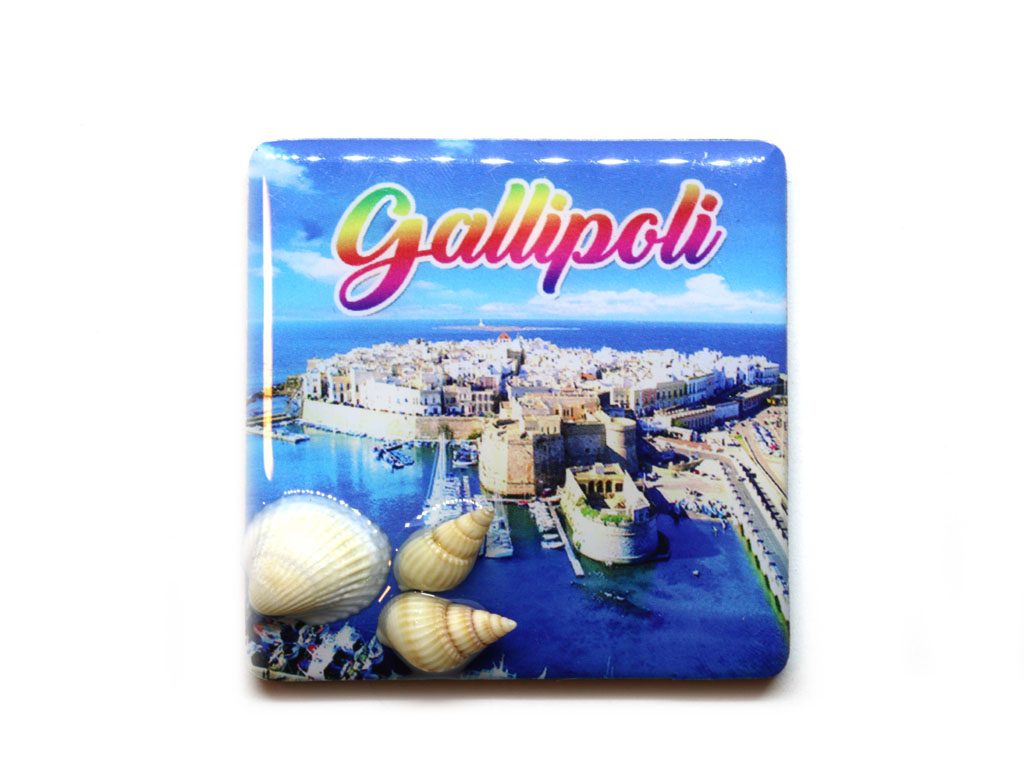 MAGNETE EPOXY QUADRATO GALLIPOLI CON CONCH 
