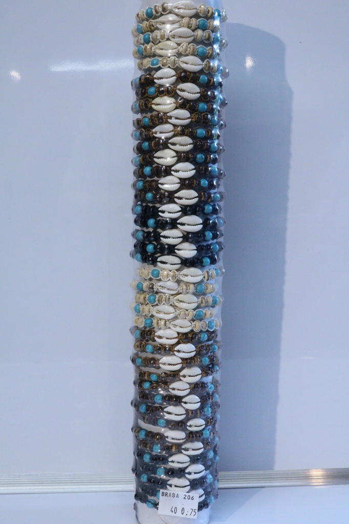 BRACCIALE COCCO E CONCHIGLIA SU TUBO