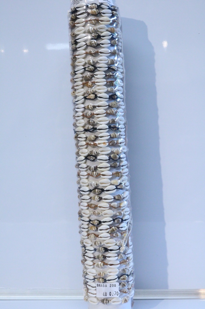 BRACCIALE CORDA E CONCHIGLIA SU TUBO