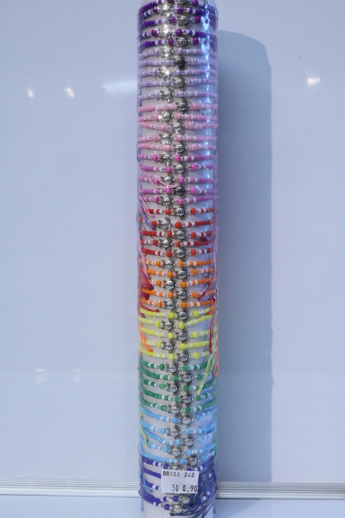 BRACCIALE PERLINE E METALLO SU TUBO