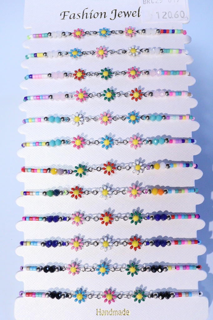 BRACCIALE METALLO E PERLINE