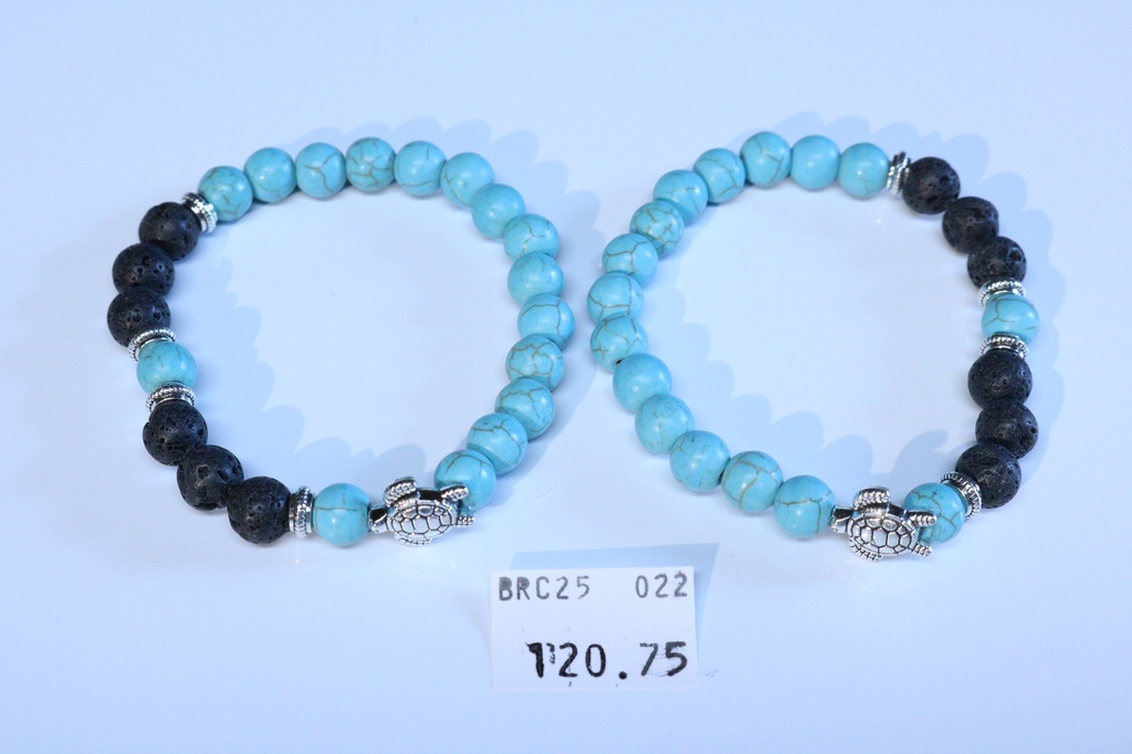 BRACCIALE PIETRA E METALLO