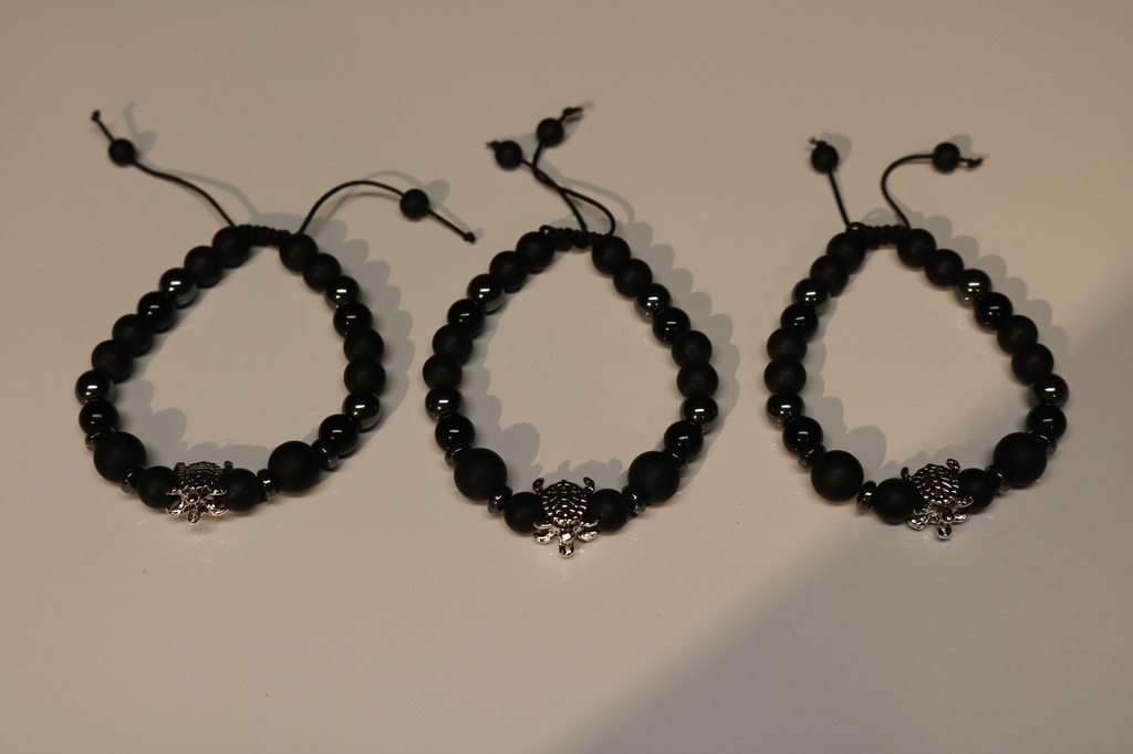 BRACCIALE LAVA STONE, EMATITE E METALLO