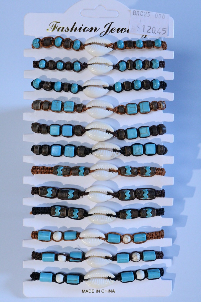 BRACCIALE PERLINE, COCCO E CONCHIGLIA