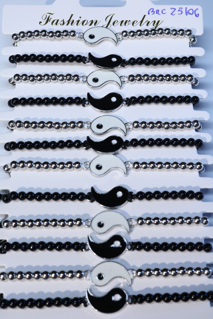 BRACCIALE PERLINE E METALLO