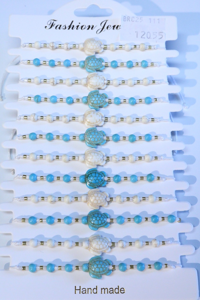 BRACCIALE PERLINE E RESINA