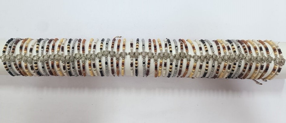 BRACCIALE COCCO E METALLO SU TUBO