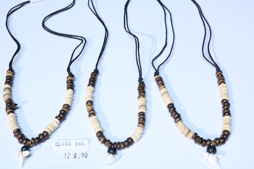 COLLANA LACCIO COCCO E DENTE DI SQUALO