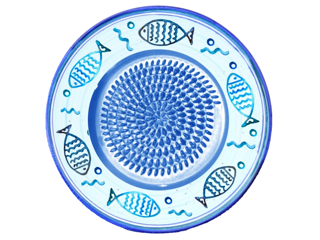 PIATTINO DECORO CERAMICA PESCI