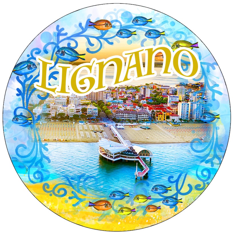 MAGNETE IN MELAMINE LIGNANO TONDO