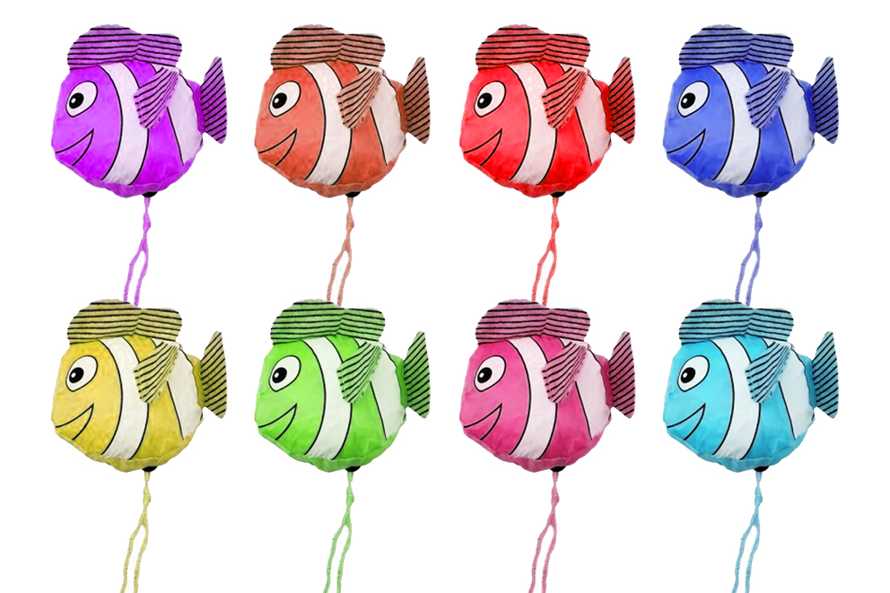 SACCHETTO PLASTICA PESCE COLORI ASS