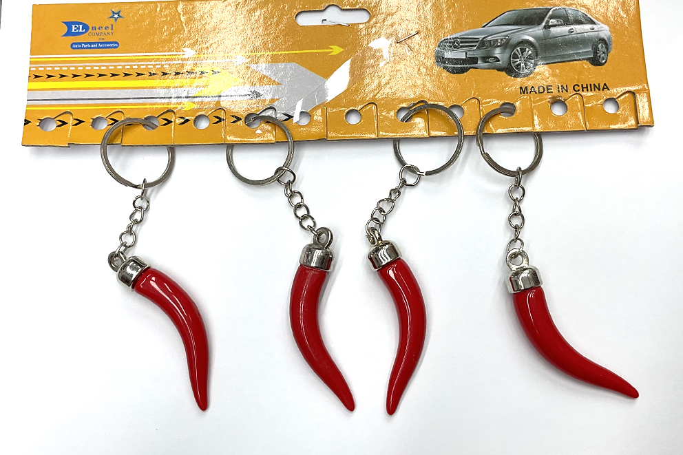 PORTACHIAVE PLASTICA CORNETTO ROSSO