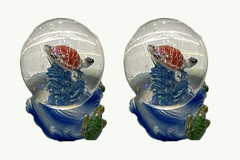 BOLLA NEVE VETRO TARTARUGA