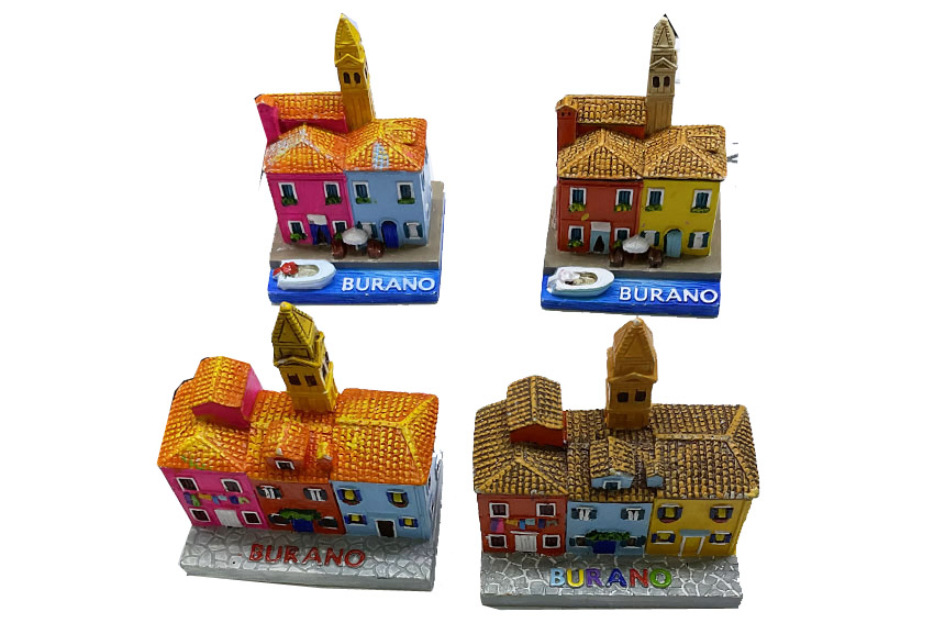 CASETTE RESINA 3D C/CAMPANILE 4 MOD BURANO