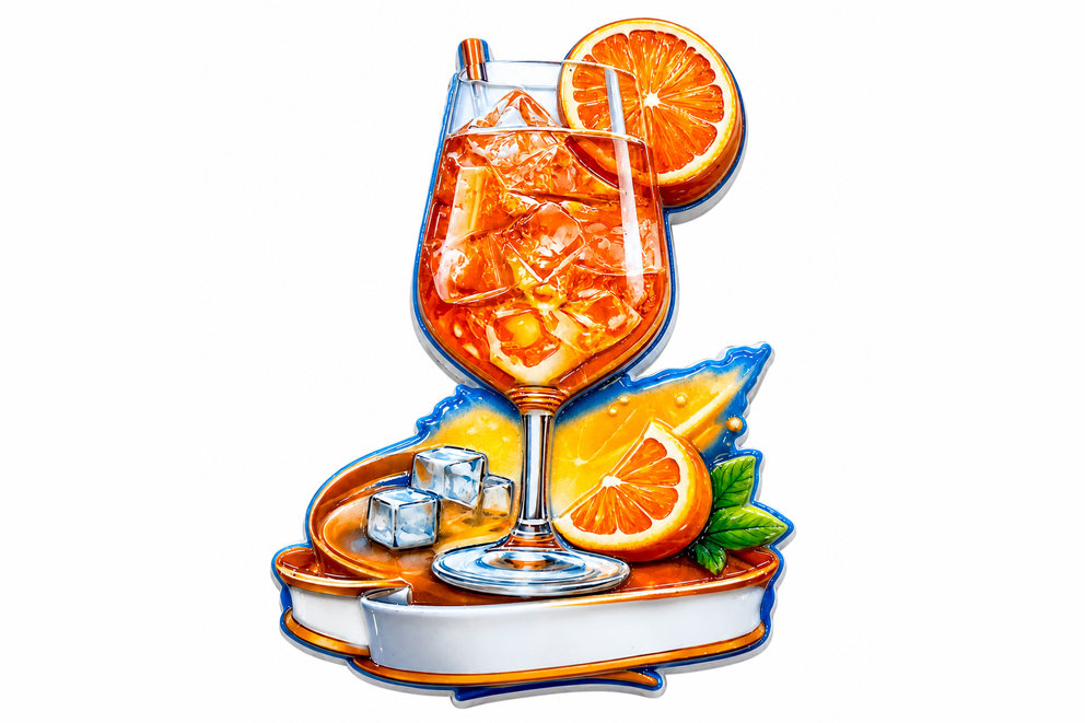 MAGNETE RESINA 3D RILIEVO SPRITZ SINGOLO