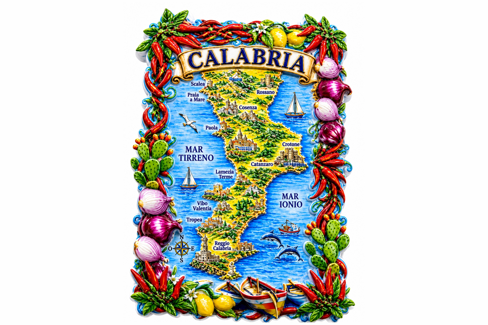 MAGNETE RESINA 3D RILIEVO CALABRIA