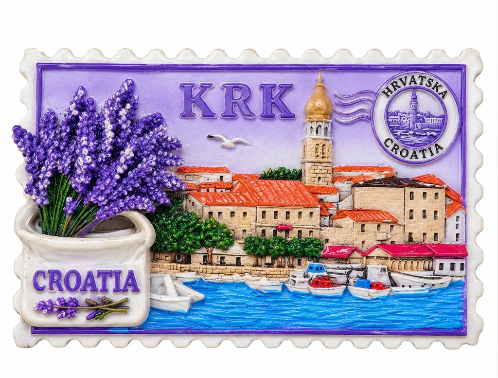 MAGNETE RESINA QUADRATO LAVANDA KRK