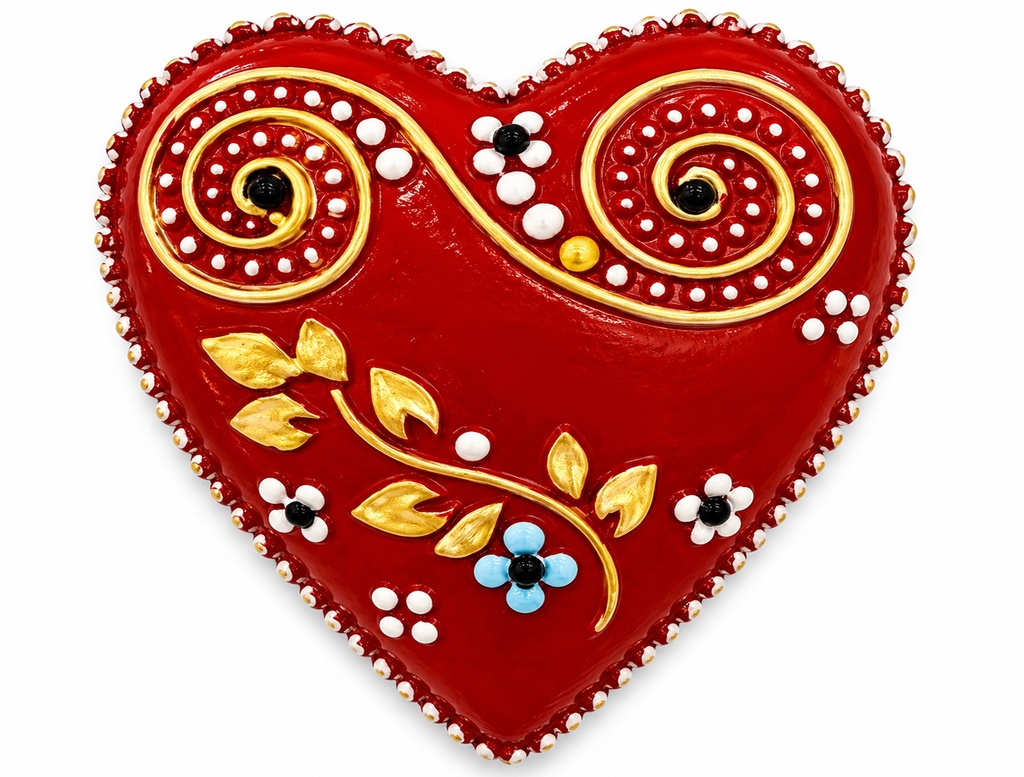MAGNETE RESINA CUORE ROSSO