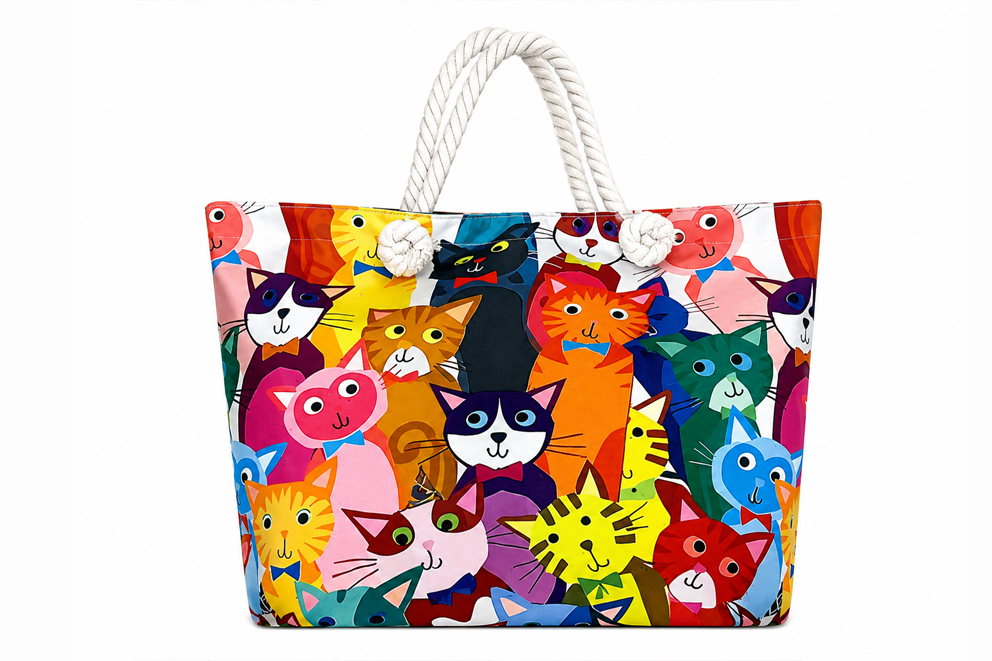 BORSA STOFFA E JUTA 4 DIS ASS 50*36*13
