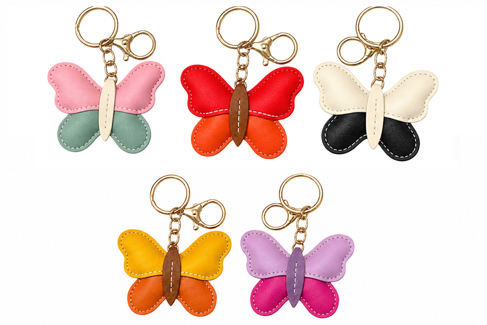 PORTACHIAVI PVC FARFALLA CON TARGHETTA