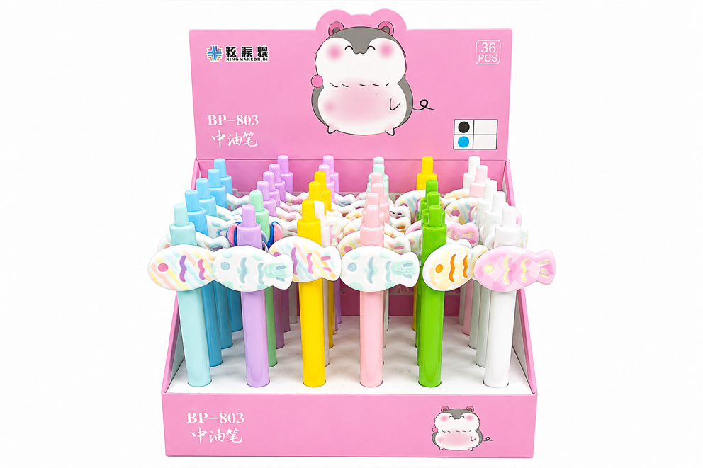 PENNA PLASTICA CON PESCI CF 30 PCS