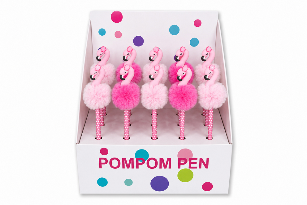 PENNA PLASTICA FENICOTTERO POMPON