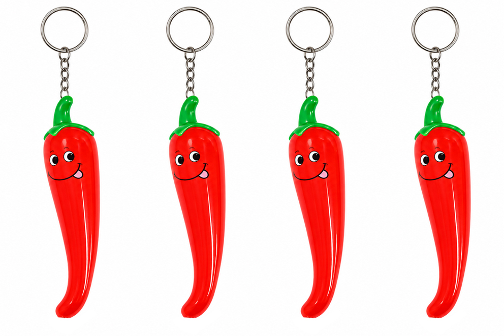 PORTACHIAVE PLASTICA PEPERONCINO CON LUCE E SUONO