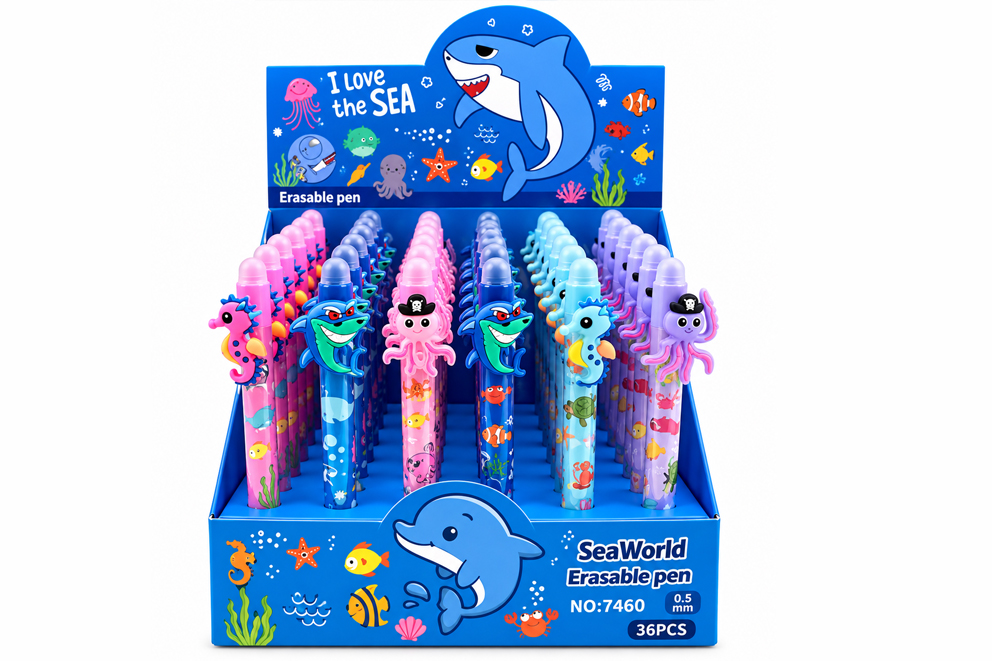 PENNA PLASTICA SOGGETTI MARINI ASS