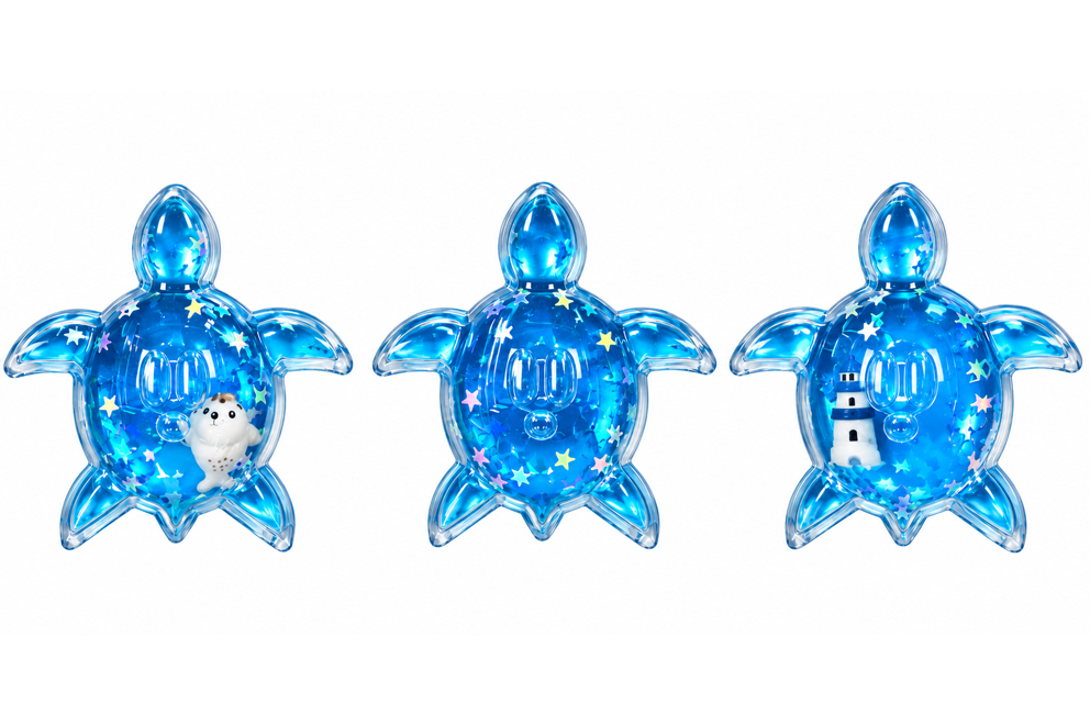 MAGNETE TARTARUGA ACRILICO CON ACQUA CM 7*7 6 MOD ASS